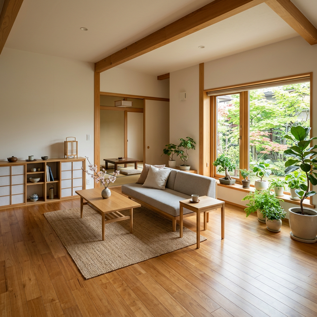 落ち着いた住宅の内装